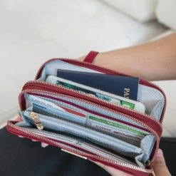 Cheapest 🧨 Travelon RFID Blocking Double Zip Wallet ⭐ -Cluballiance Sales Store 43399 200 5