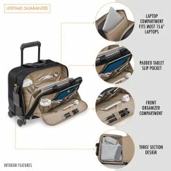 Flash Sale 🤩 Briggs & Riley @Work Medium Spinner Brief 💯 -Cluballiance Sales Store Briggs Riley Medium Spinner Brief Black 5