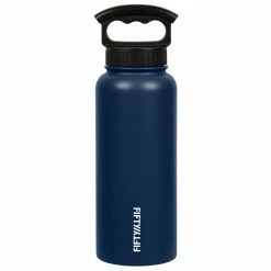 Best deal 🥰 FIFTY/FIFTY 34oz Insulated Bottle with Wide Mouth 3-Finger Lid 🎁 -Cluballiance Sales Store FiftyFifty34ozWideNavy1