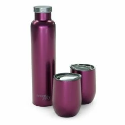 Buy ⌛ FIFTY/FIFTY SevenFifty Wine Growler And Tumbler Gift Set 🔥 -Cluballiance Sales Store Fifty Fifty Seven Fifty Wine Growler Set Burgundy 1