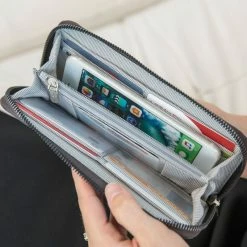 Deals 😀 Travelon RFID Blocking Single Zip Wallet ⌛ -Cluballiance Sales Store RFIDBlockingSingleZipWallet Black4