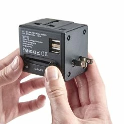 Brand new 🎉 Smooth Trip International Adapter Cube with Dual USB Chargers 🔥 -Cluballiance Sales Store ST International Adapter Cube Dual USB 5