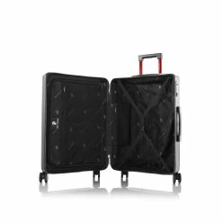 Best Pirce 🎁 Heys America SmartLuggage 21" Spinner Carry-On Silver 🌟 -Cluballiance Sales Store SmartLuggage 21 open Copy scaled
