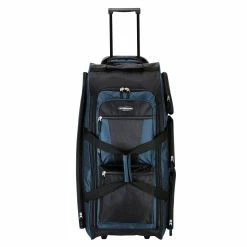 Outlet 😉 Travelers Club 30" Adventure Rolling Multi-Pocket Upright Duffel ⌛ -Cluballiance Sales Store Travelers Club 30 Blue Duffel 6